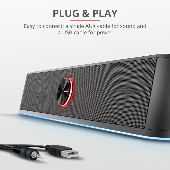 Soundbar Trust GXT 619 Thorne Black 6 W 12 W
