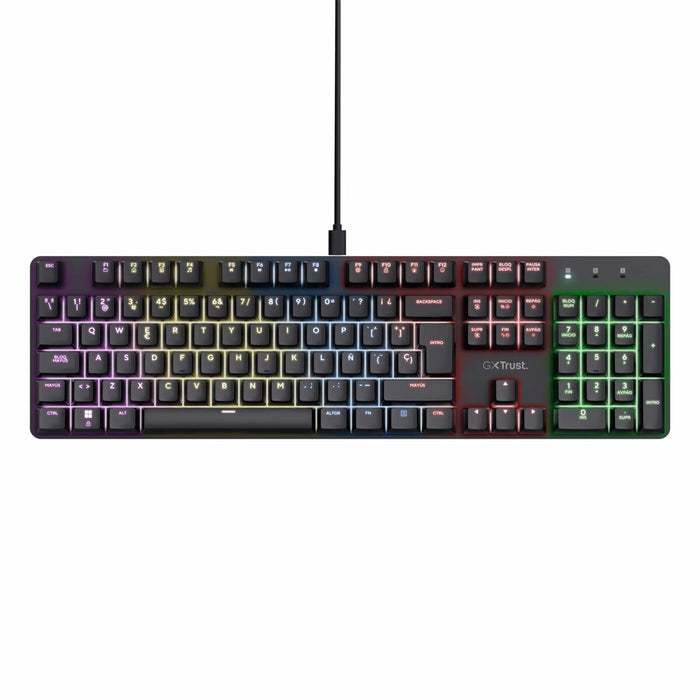 Gaming Keyboard Trust 25682 Black Spanish Qwerty