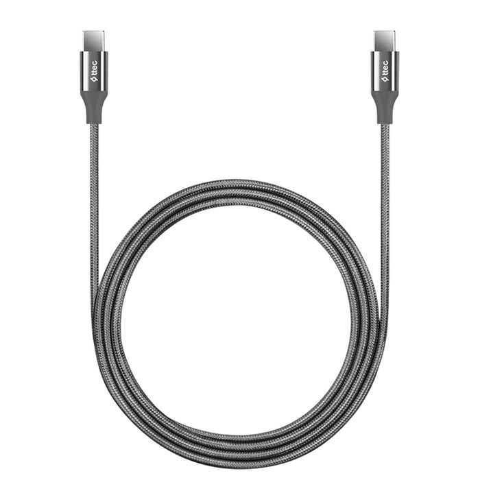 CABLE TTEC ALUMI TYPE-C 1.5 m 100w GRAY