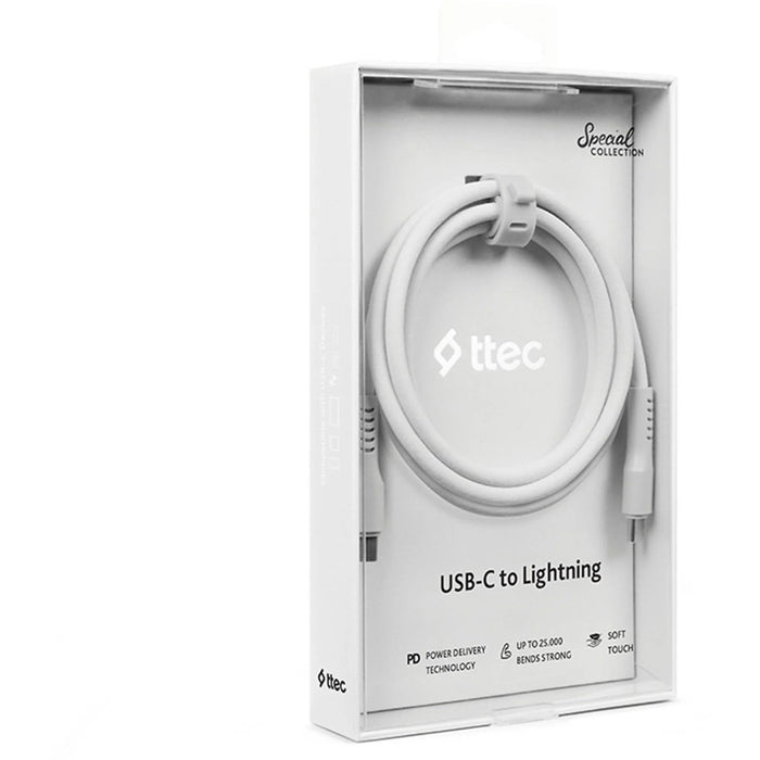 CABLE TTEC TYPE-C 1.2m 60W WHITE