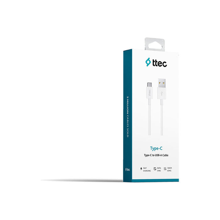 CABLE TTEC TYPE-C TO USB-A 1.2 m WHITE