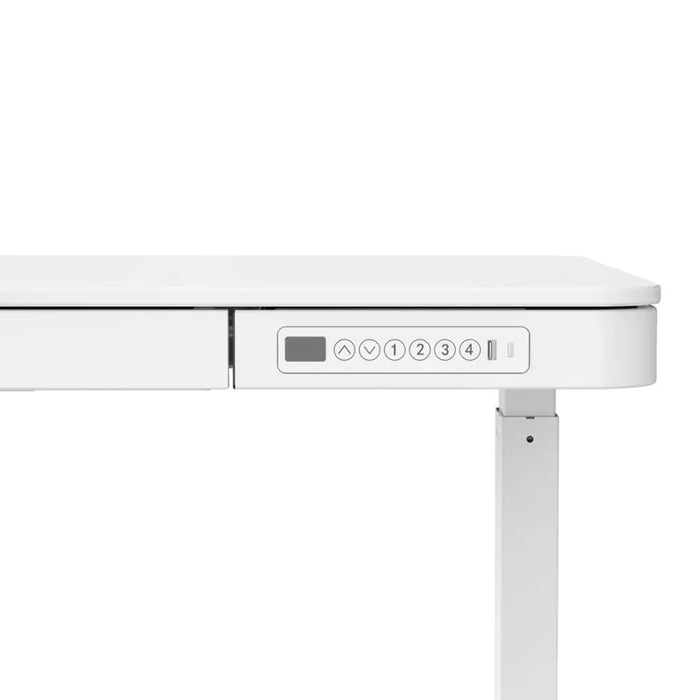 Tuckano Desk with electric height adjustment ET119W-C White. Desk top dimensions: 120 x 60cm. - Modern