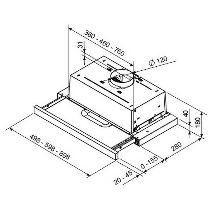 Built-in absorber Turboair TT14 LX/GRX/F/60*