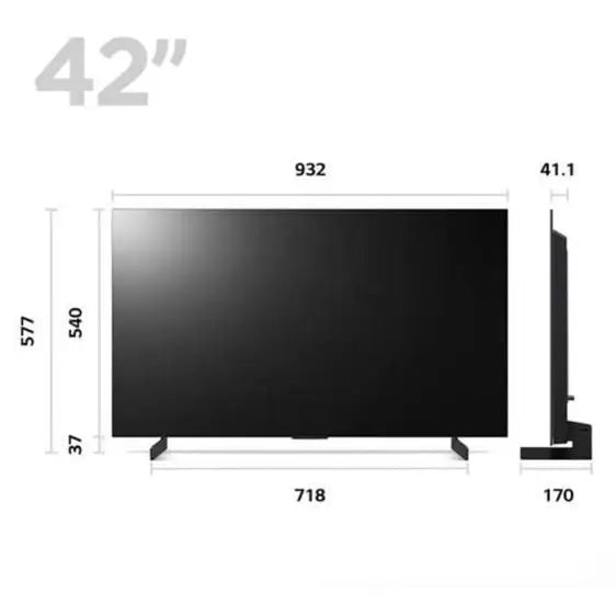 TV LG OLED42C34LA OLED evo C3 42’’ 4K UltraHD 100 Hz Smart TV webOS 23 - OLED Телевизори<<<Телевизори<<<Черна техника и