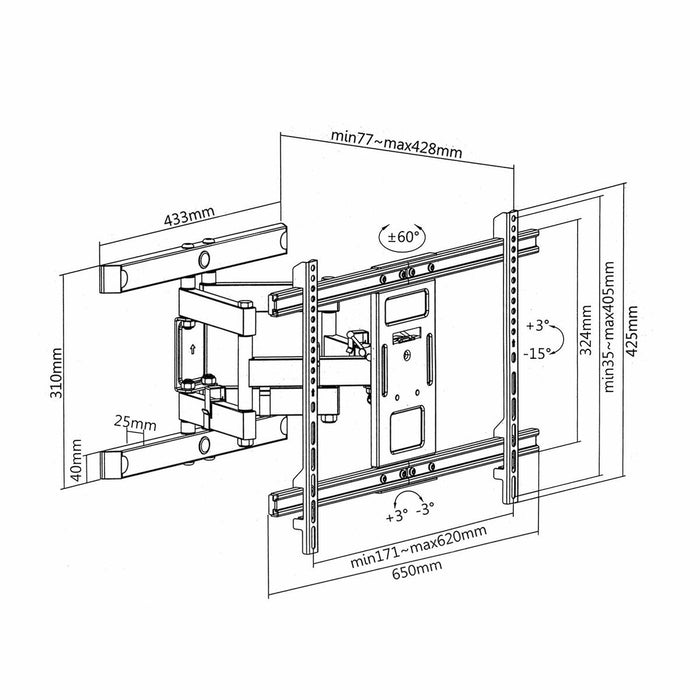 TV Mount MacLean MC-881 37’’ 80’’ 60 Kg - Поставки за телевизори<<<Електроника Телевизори<<<Компютри|