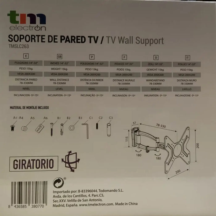 TV Mount TM Electron 14’’-32’’ 15 kg - Електроника Телевизори<<<Компютри| Електроника<<<BigBuy&&&Поставки за