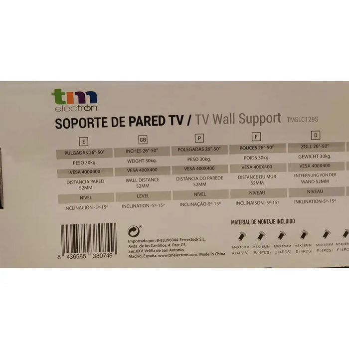 TV Mount TM Electron 26’’-50’’ 30 Kg - Електроника Телевизори<<<Компютри| Електроника<<<BigBuy&&&Поставки за