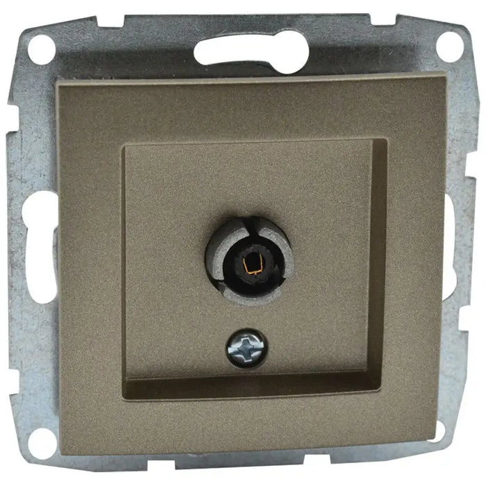 TV SOCKET END MEH. BRONZE MONO DESPINA - Ключове и контакти<<<Електроматериали<<<Praktiker&&&Ключове и