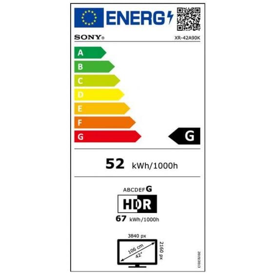 TV SONY Bravia XR42A90KAEP 42’’(107 cm) A90K XR OLED MOTION 4K Ultra HD HDR Smart TV(Google TV) - OLED