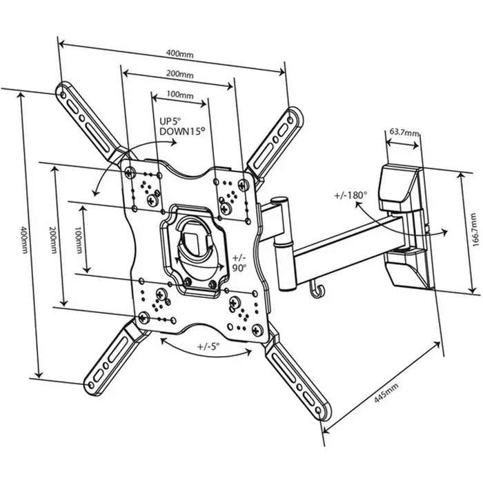 TV STAND VIVANCO 37980 BLACK - Стойки за тв и други<<<Стелажи<<<Мебели и интериор<<<Praktiker&&&Стойки за тв и