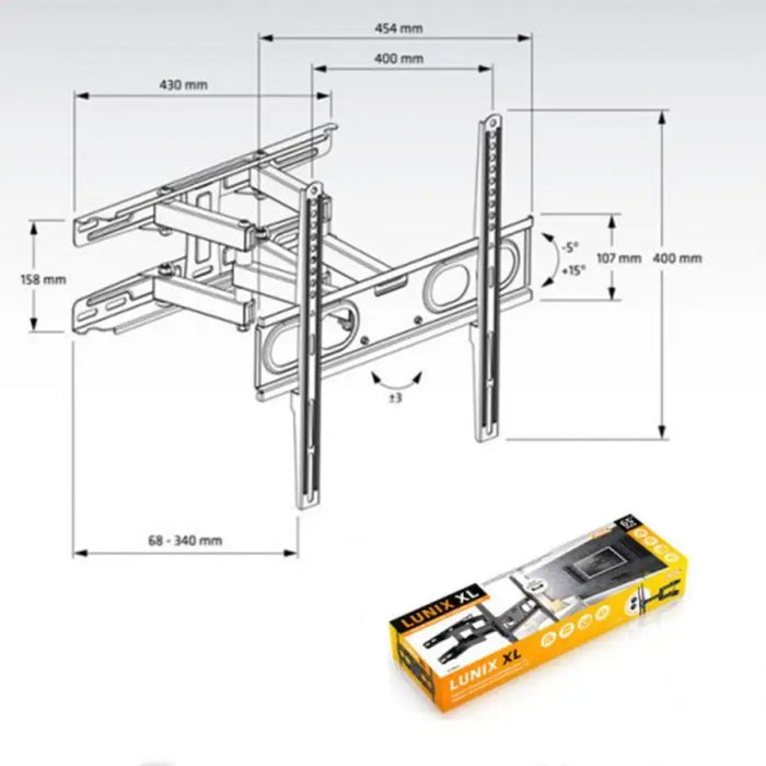 TV Wall Mount with Arm Axil AC0593E 26’’-65’’ 30 Kg 26’’ 30 Kg - Електроника Телевизори<<<Компютри|