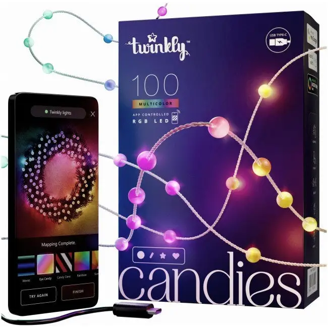 Twinkly Candies LED Christmas tree lights TWKP100RGB-T 6 m - Christmas tree lightsOSW-OLC<<<LightingOSW<<<ActionPL