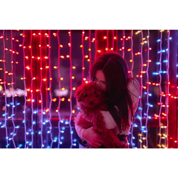 TWINKLY Curtain 210 (TWW210SPP-TEU) Intelligent LED Lights 210 LED RGB + W 2,1 m - Christmas tree