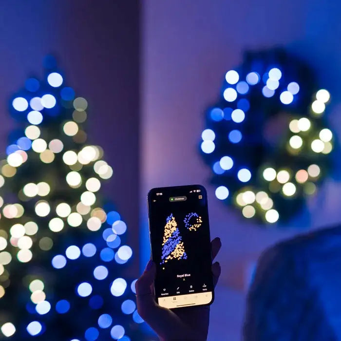 Twinkly pre-lit wreath 50 RGB LED Green wire Plug type C - Christmas tree lightsOSW-OLC<<<LightingOSW<<<ActionPL