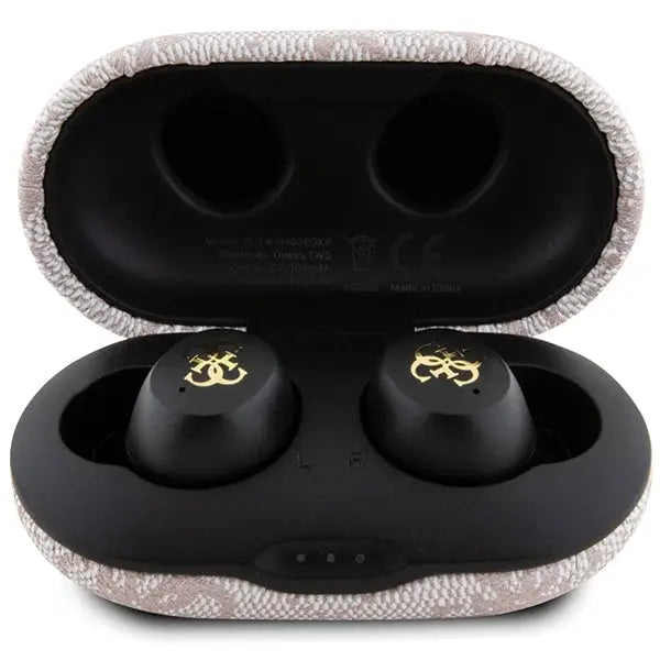 TWS Guess 4G Metal Bluetooth headphones with ENC docking station - pink - Cell phone cases and covers<<<HurtelXML