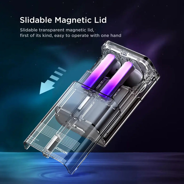 TWS Joyroom JR-TC1 IceLens Series wireless headphones with LED lights - black - Headphones