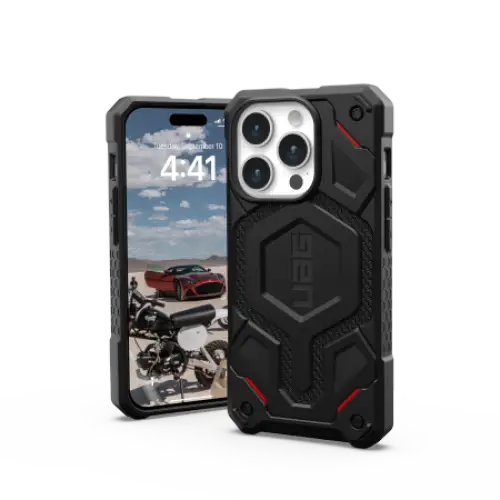 UAG Monarch Pro case with MagSafe for iPhone 15 Pro - black kevlar - Cell phone cases and covers<<<HurtelXML