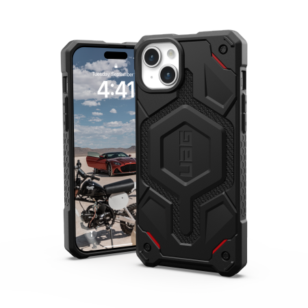 UAG Monarch Pro case with MagSafe for iPhone 15 Plus - black kevlar - Cell phone cases and covers<<<HurtelXML