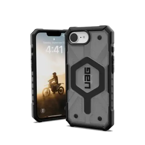 UAG Pathfinder Clear MagSafe iPhone 16e Case - Gray/Black - Cell phone cases and covers<<<HurtelXML