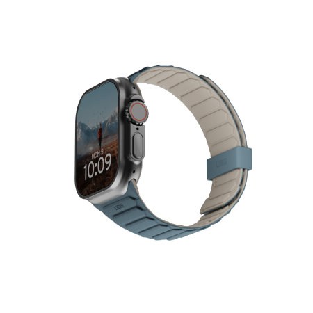 UAG Pathfinder Silicone Double-Sided Magnetic Strap for Apple Watch 42 / 44 / 45 / 46 / 49mm - Gray-Blue