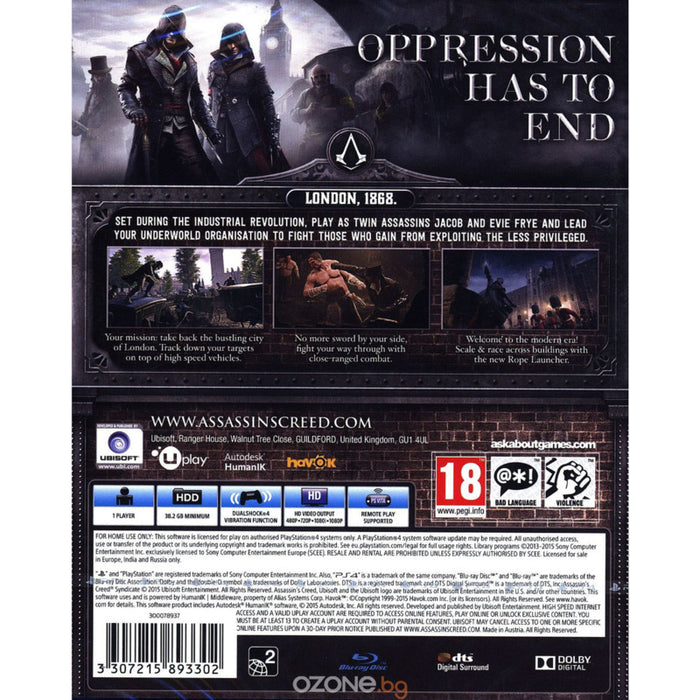 Assassin's Creed Syndicate Game (PS4)