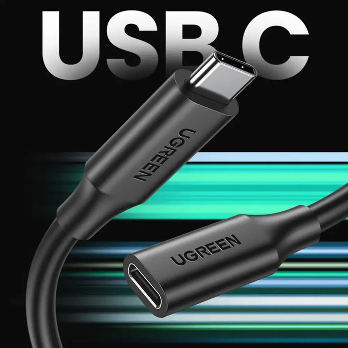 Ugreen 10387 USB-C - USB-C PD QC cable 4K 60Hz 100W 5A 10Gb/s 1m - black - Cell phone cables<<<HurtelXML&&&USB