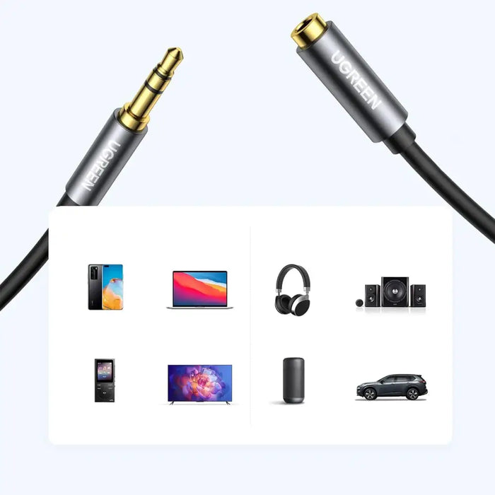 Ugreen 10595 audio cable 3 m 3.5mm Black - Audio cables<<<HurtelXML