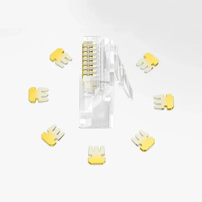 Ugreen 10x plug plug coupler end RJ45 8P8C Cat 6 transparent (50961) - Network cables<<<HurtelXML