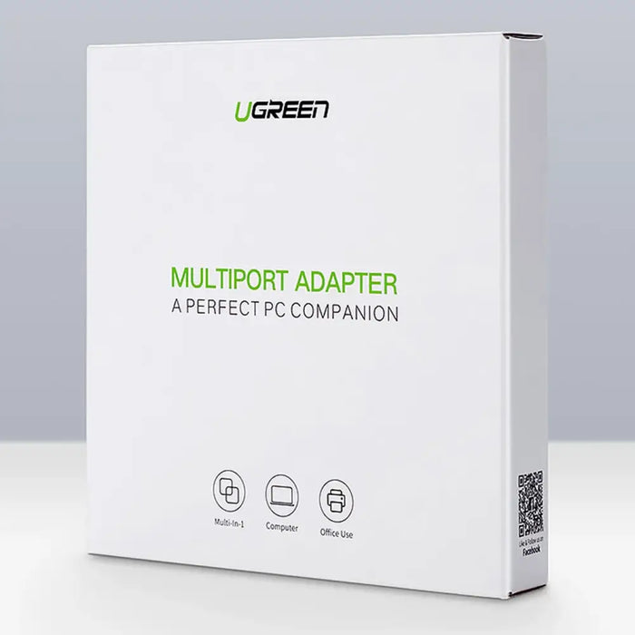 Ugreen 20264 RJ45 / USB-A 10/100Mbps HUB network adapter 3x USB-A 2.0 - black - USB hubs<<<HurtelXML