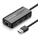 Ugreen 20264 RJ45 / USB-A 10/100Mbps HUB network adapter 3x USB-A 2.0 - black - USB hubs<<<HurtelXML