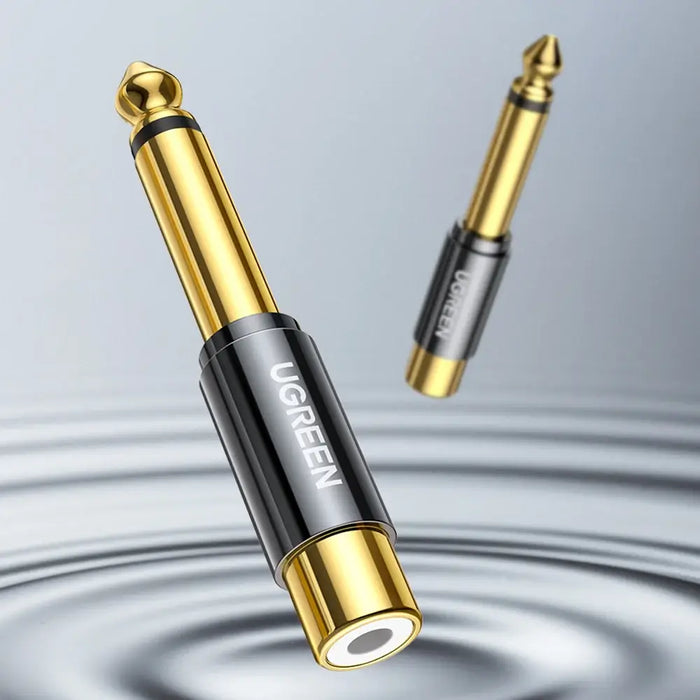 Ugreen 6.35mm jack adapter (male) to RCA (female) gold (AV169 80731) - Audio adapters<<<HurtelXML