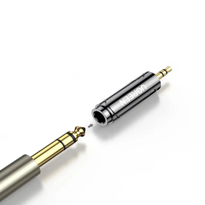Ugreen adapter 3.5mm audio adapter (male) to 6.35mm mini jack (female) gray (AV168) - Audio adapters<<<HurtelXML