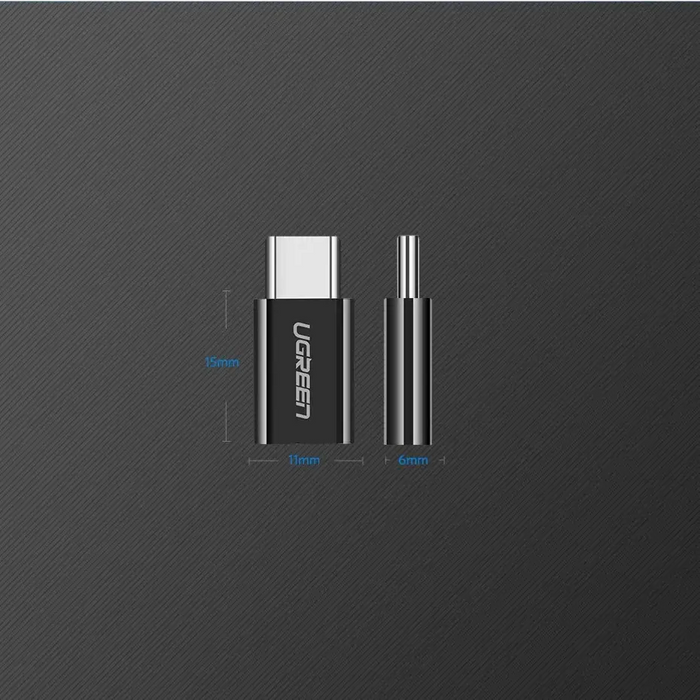 Ugreen adapter micro USB to USB Type C adapter black (30391) - USB adapters<<<HurtelXML