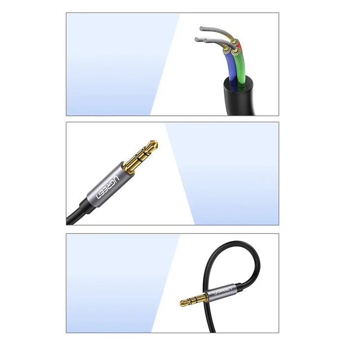 Ugreen adapter mini jack 3.5mm 0.5m blue (AV118) - Audio cables<<<HurtelXML