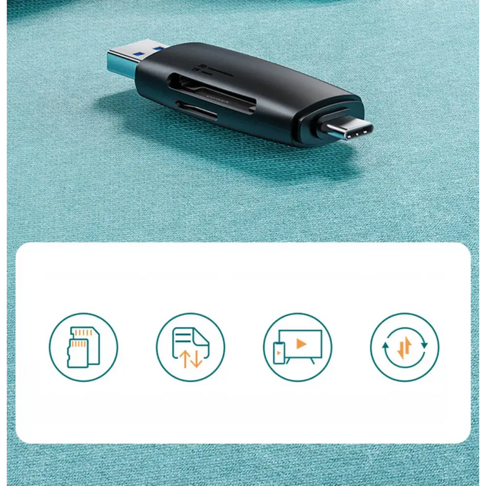 Ugreen adapter SD / micro SD card reader (USB-A / USB-C) black (CM304) - Flash card readers<<<HurtelXML