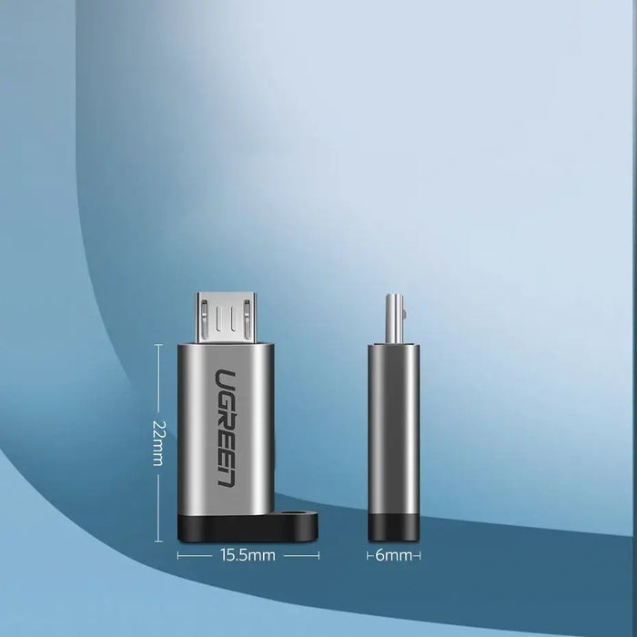Ugreen adapter USB Type C to micro USB adapter gray (50590) - USB adapters<<<HurtelXML