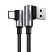Ugreen angle cable USB cable - USB Type C Quick Charge 3.0 QC3.0 3 A 0.5 m gray (US176 20855) - Cell phone