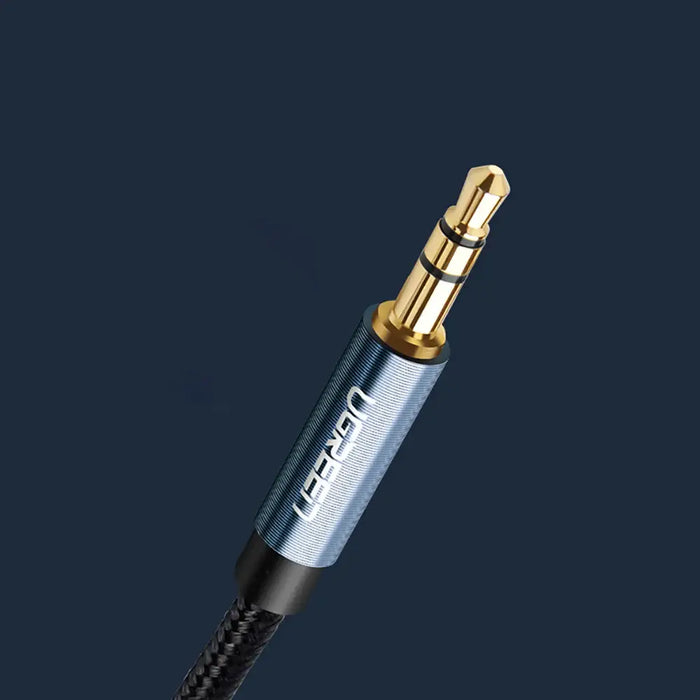 Ugreen angled AUX cable 2 x mini jack 3.5 mm 1.5m blue (AV112) - Audio cables<<<HurtelXML