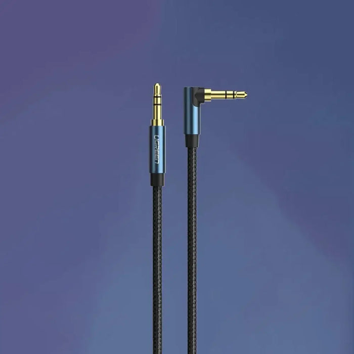 Ugreen angled AUX cable 2 x mini jack 3.5 mm 1.5m blue (AV112) - Audio cables<<<HurtelXML