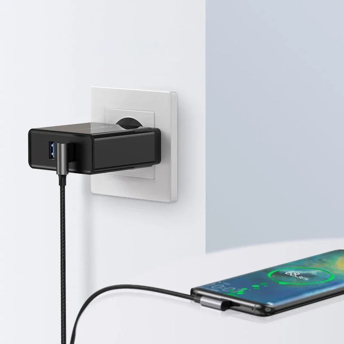 Ugreen angled USB - USB Type C Quick Charge 3.0 QC3.0 3 A 2 m gray (US176 20857) - Cell phone cables<<<HurtelXML