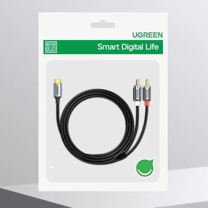 Ugreen audio cable USB Type C (male) - 2RCA (male) 1.5m gray (20193 CM451) - Audio cables<<<HurtelXML
