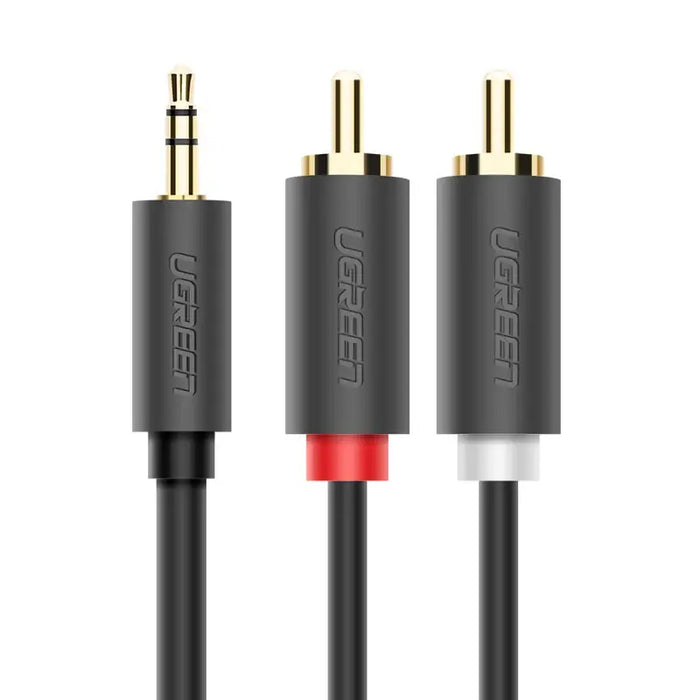 Ugreen AV102 10511 cable 3.5 mm mini jack (male) / 2RCA (male) 1.5m - gray - Audio cables<<<HurtelXML