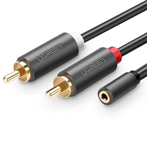 Ugreen AV102 10588 audio mini jack cable 3.5mm (female) - 2RCA (male) 1m - gray - Audio cables<<<HurtelXML