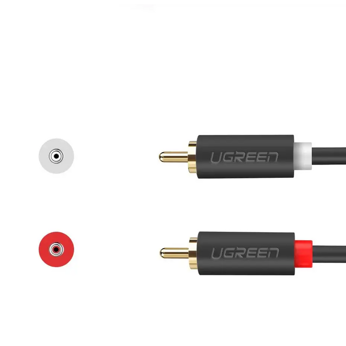 Ugreen AV104 10518 audio cable 2RCA (male) / 2RCA (male) 2m - gray - Audio cables<<<HurtelXML
