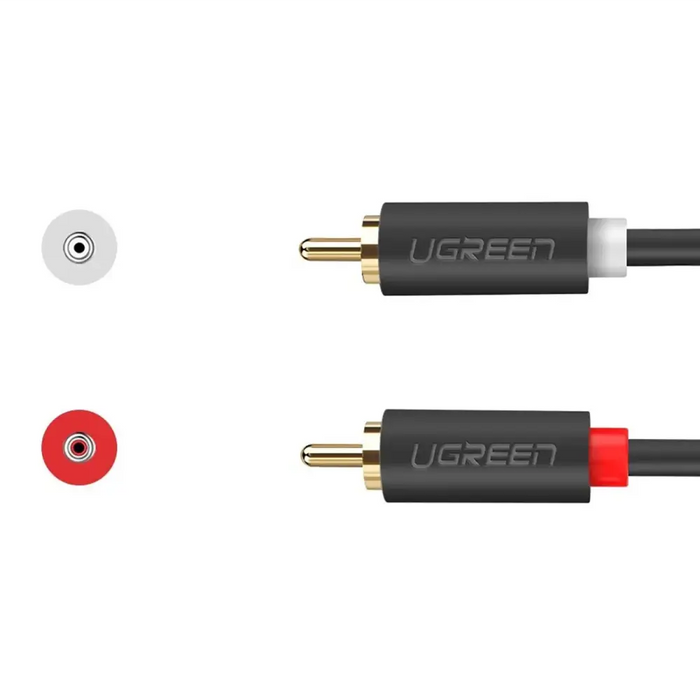 Ugreen AV104 10519 audio cable 2RCA (male) / 2RCA (male) 3m - gray - Audio cables<<<HurtelXML