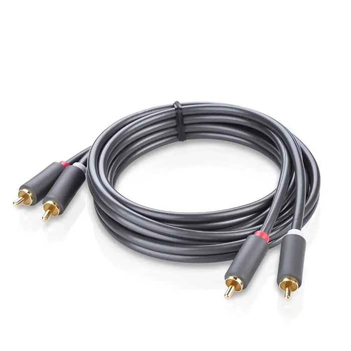 Ugreen AV104 10519 audio cable 2RCA (male) / 2RCA (male) 3m - gray - Audio cables<<<HurtelXML