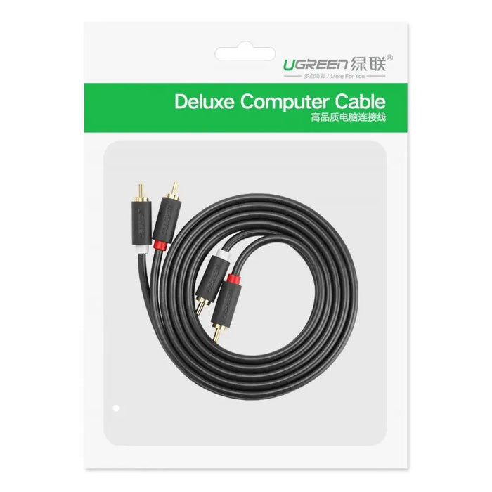 Ugreen AV104 10519 audio cable 2RCA (male) / 2RCA (male) 3m - gray - Audio cables<<<HurtelXML