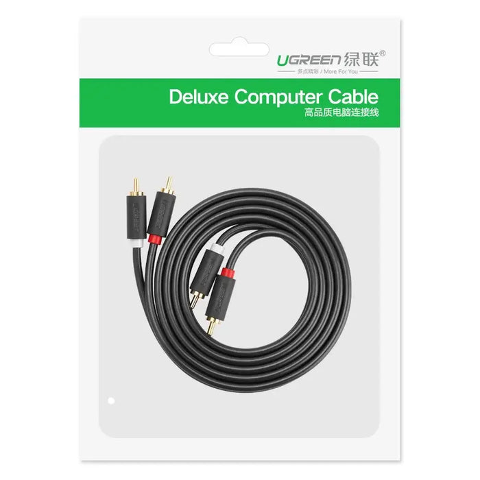 Ugreen AV104 10520 audio cable 2RCA (male) / 2RCA (male) 5m - gray - Audio cables<<<HurtelXML