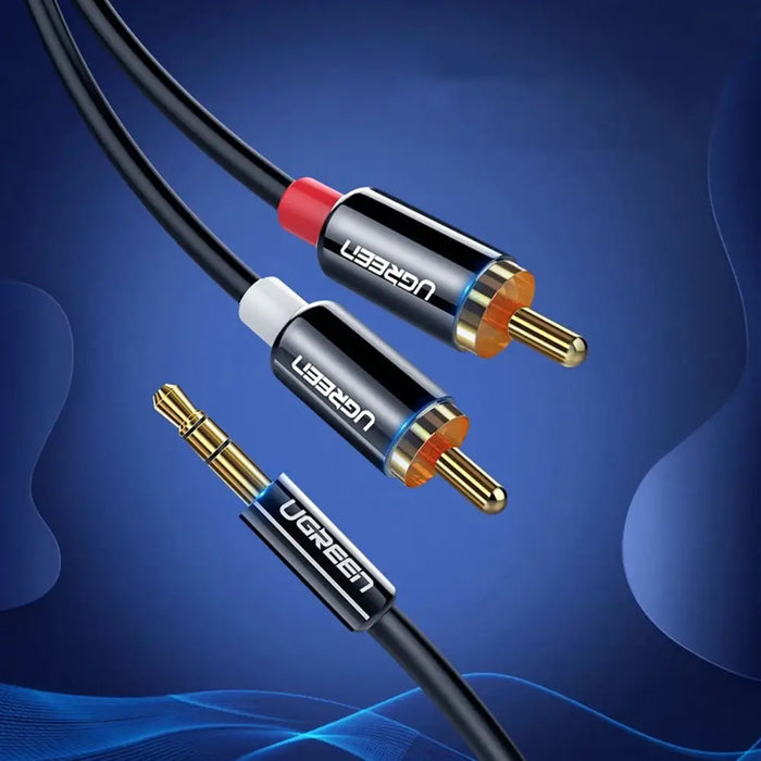Ugreen AV116 10749 audio mini jack cable 3.5 mm (male) / 2RCA (male) 1m - black - Audio cables<<<HurtelXML
