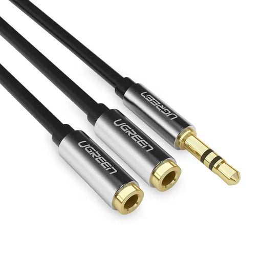 Ugreen AV123 headphone cable 3.5 mm minijack (male) - 2x 3.5 mm minijack (female) - black - Audio cables<<<HurtelXML